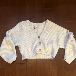 Cozy White Button-Up Sweater